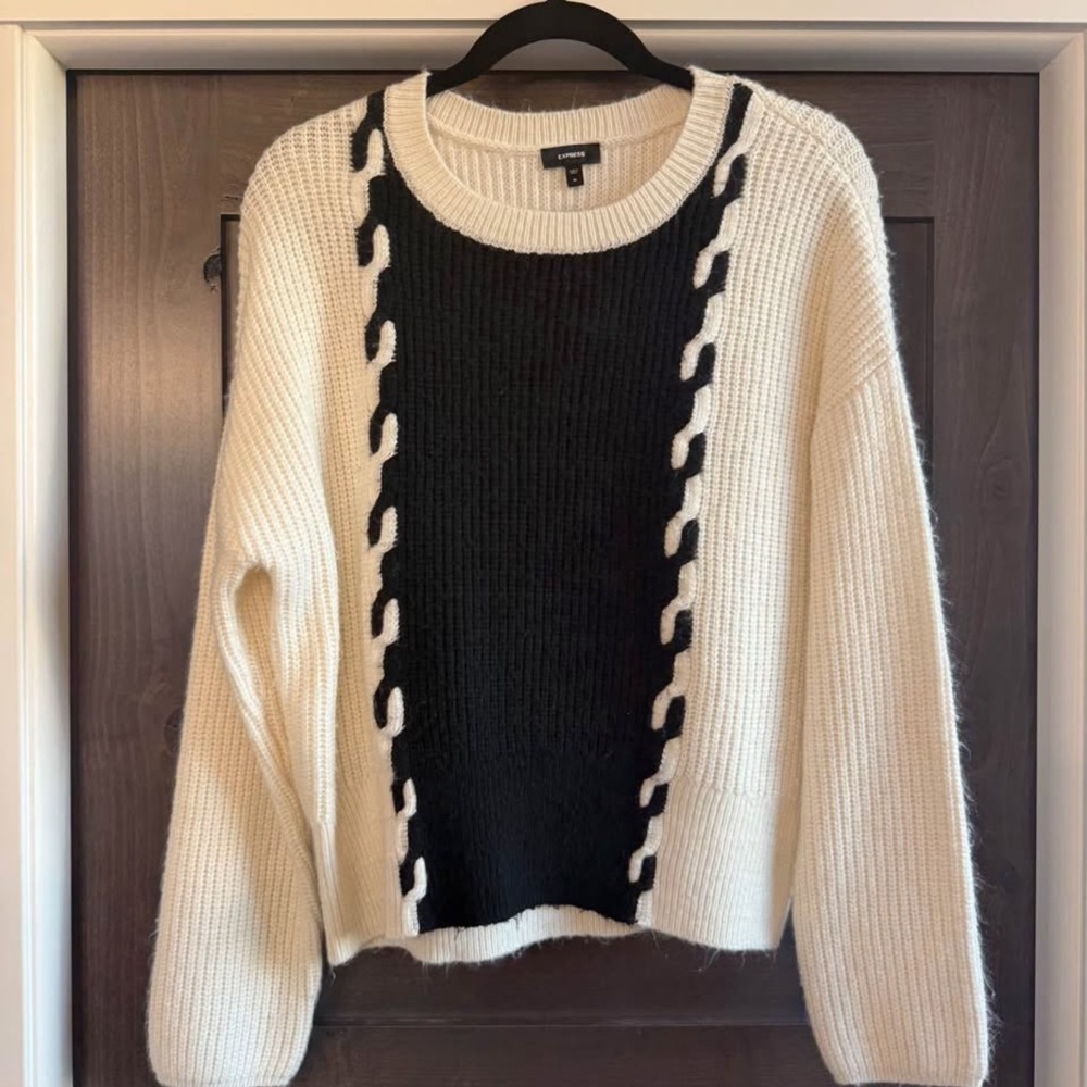 Express Color Block Sweater